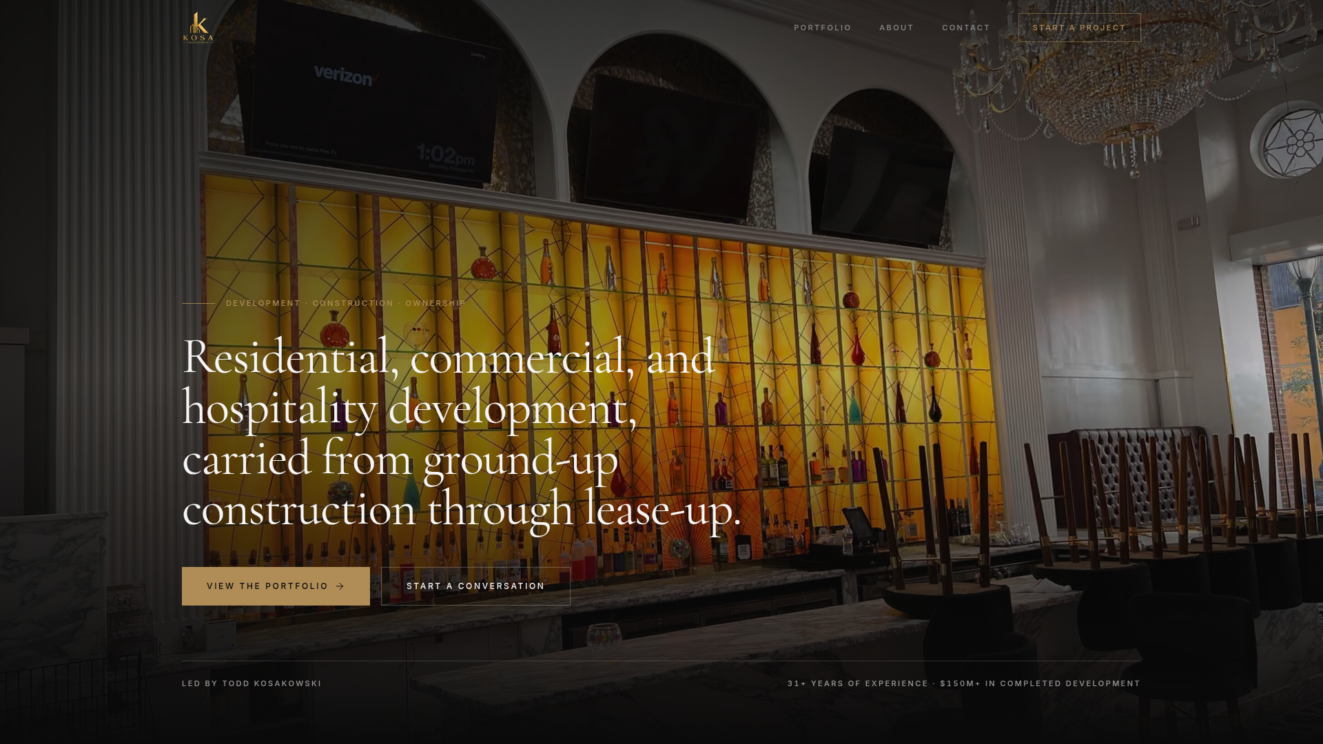 Kosa Development website screenshot